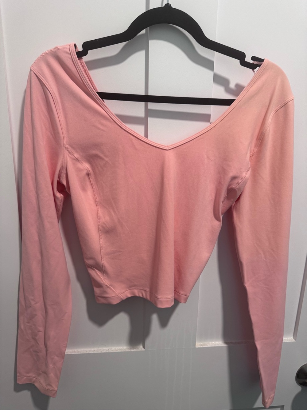 lululemon athletica Slim V‑Neck Long Sleeve Top in Pink